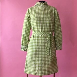 Vintage 1960s gingham dress, size XS/S